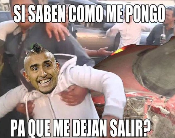 Los memes de Vidal por chocar en estado de ebriedad en su Ferrari