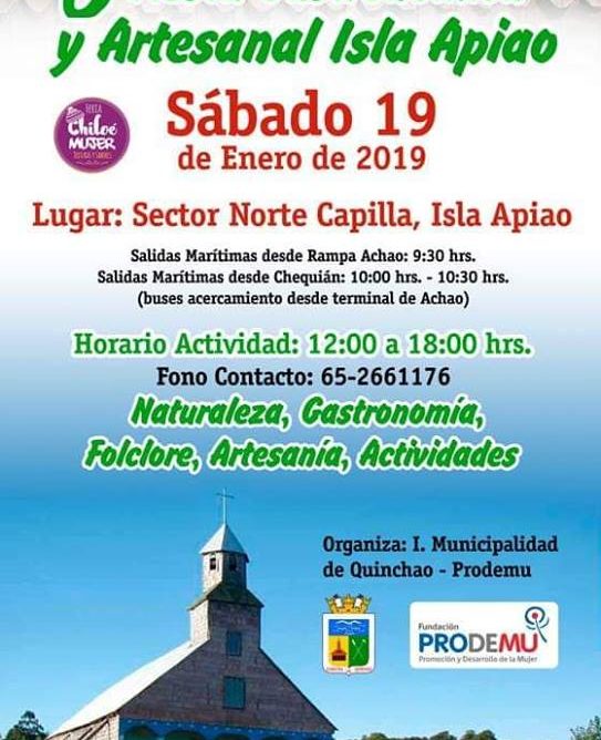 ¡¡¡ SÁBADO 19 DE ENERO «3era FIESTA GASTRONÓMICA Y ARTESANAL ISLA APIAO 2019»!!!!!!!!